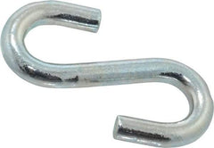 Campbell - Trade Size #100, Carbon Steel Zinc Plated S-Hook - 290 Lb Capacity, 0.312" Wire, 2-1/4" OAL - Eagle Tool & Supply