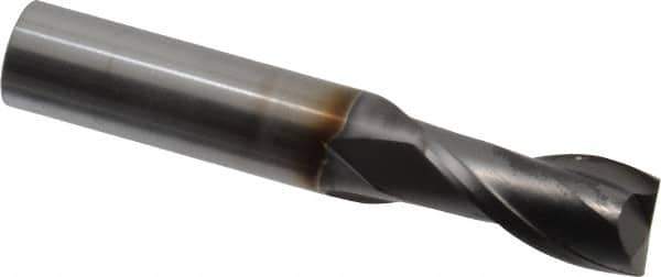 OSG - 1/2", 1" LOC, 1/2" Shank Diam, 3" OAL, 2 Flute, Solid Carbide Square End Mill - Single End, Diamond Finish, Spiral Flute, 30° Helix, Centercutting, Right Hand Cut, Right Hand Flute, Series 7020 - Eagle Tool & Supply
