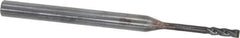 OSG - 1/16", 3/16" LOC, 1/8" Shank Diam, 1-3/4" OAL, 4 Flute, Solid Carbide Square End Mill - Single End, Diamond Finish, Spiral Flute, 30° Helix, Centercutting, Right Hand Cut, Right Hand Flute, Series 7040 - Eagle Tool & Supply