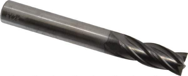 OSG - 5/16", 13/16" LOC, 5/16" Shank Diam, 2-1/2" OAL, 4 Flute, Solid Carbide Square End Mill - Single End, Diamond Finish, Spiral Flute, 30° Helix, Centercutting, Right Hand Cut, Right Hand Flute, Series 7040 - Eagle Tool & Supply