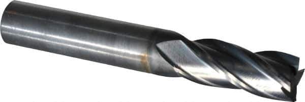 OSG - 3/8", 7/8" LOC, 3/8" Shank Diam, 2-1/2" OAL, 4 Flute, Solid Carbide Square End Mill - Single End, Diamond Finish, Spiral Flute, 30° Helix, Centercutting, Right Hand Cut, Right Hand Flute, Series 7040 - Eagle Tool & Supply