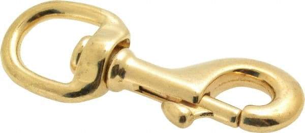 Value Collection - 3-1/8" Long Oval Swivel Eye Bolt Snap - Solid Brass with 5/16" Snap Opening - Eagle Tool & Supply