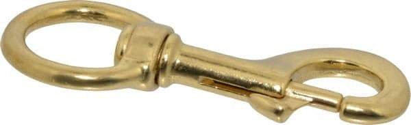 Value Collection - 4-3/4" Long Oval Swivel Eye Bolt Snap - Solid Brass with 1/2" Snap Opening - Eagle Tool & Supply