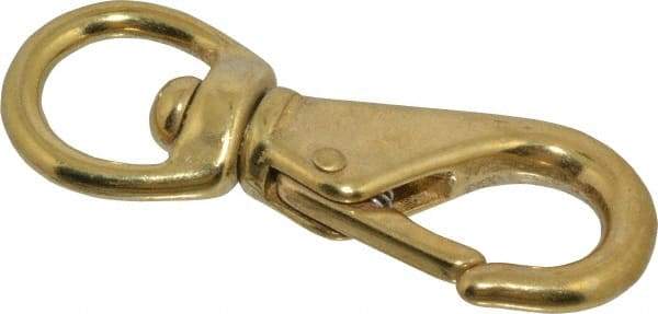 Value Collection - 3-1/4" Long Swivel Eye Boat Snap - Solid Brass with 3/8" Snap Opening - Eagle Tool & Supply