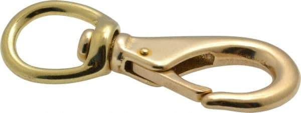 Value Collection - 3-3/4" Long Swivel Eye Boat Snap - Solid Brass with 1/2" Snap Opening - Eagle Tool & Supply