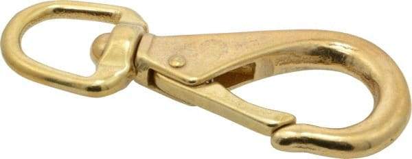 Value Collection - 4-1/2" Long Swivel Eye Boat Snap - Solid Brass with 9/16" Snap Opening - Eagle Tool & Supply