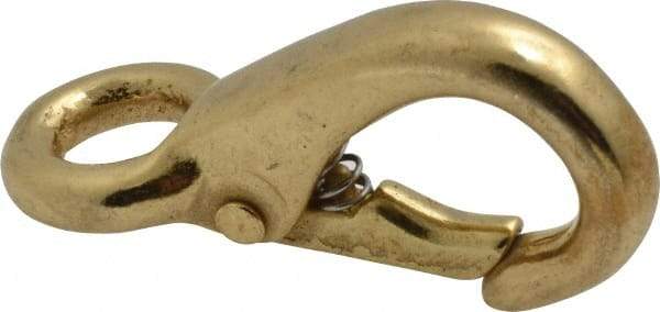 Value Collection - 2-1/4" Long Fixed Eye Boat Snap - Solid Brass with 1/4" Snap Opening - Eagle Tool & Supply