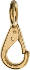 Value Collection - 3" Long Fixed Eye Boat Snap - Solid Brass with 3/8" Snap Opening - Eagle Tool & Supply