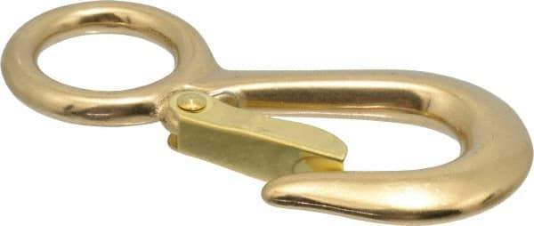 Value Collection - 4-3/4" Long Snap Hook - Solid Brass with 3/4" Snap Opening - Eagle Tool & Supply