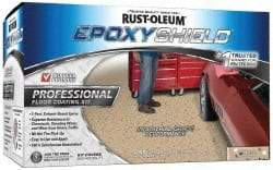 Rust-Oleum - 2 Gal (2) One Gallon Cans Gloss Dunes Tan 2 Part Epoxy Floor Coating - <250 g/L VOC Content - Eagle Tool & Supply