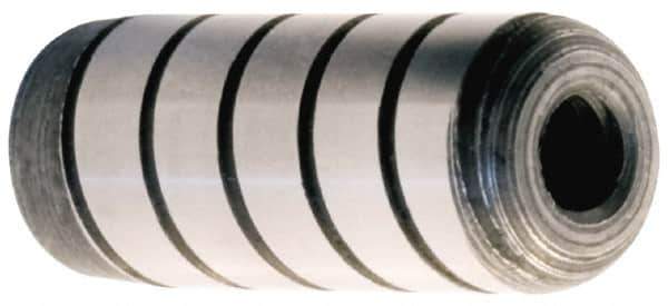 Unbrako - M20, 40mm OAL, Knurled Cup Point Set Screw - Grade 45H Alloy Steel, 10mm Key - Eagle Tool & Supply