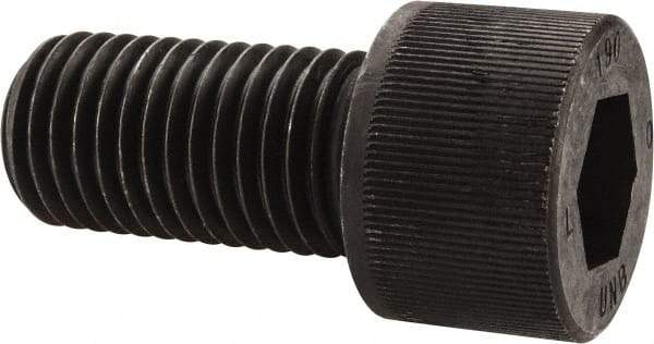 Unbrako - 1-8 UNC Hex Socket Drive, Socket Cap Screw - Alloy Steel, Black Oxide Finish, 2" Length Under Head - Eagle Tool & Supply