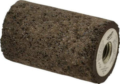 Norton - Type 18, 2" Max Diam, 3" Head Thickness, 20 Grit Square Tip Plug - Zirconia Alumina, Very Coarse Grade, 5/8-11 Shank Thread - Eagle Tool & Supply