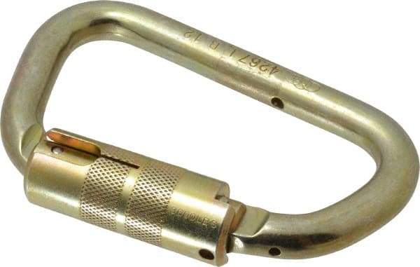 Miller - 400 Lb. Capacity Locking Carabiner - 1 Inch, Screw Lock Gate, Steel - Eagle Tool & Supply