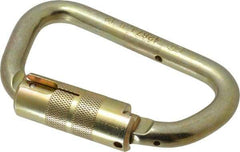 Miller - 400 Lb. Capacity Locking Carabiner - 1 Inch, Screw Lock Gate, Steel - Eagle Tool & Supply