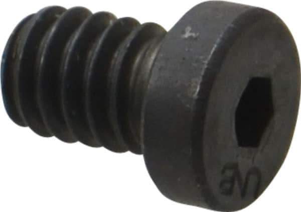 Unbrako - 1/4-20 UNC Hex Socket Drive, Low Socket Cap Screw - Alloy Steel, Black Oxide Finish, 3/8" Length Under Head - Eagle Tool & Supply