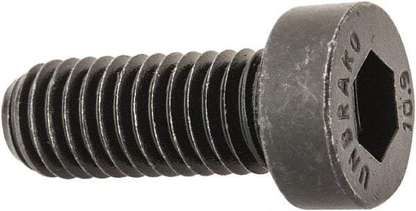 Unbrako - M8x1.25 Metric Coarse Hex Socket Drive, Low Socket Cap Screw - Grade 10.9 Alloy Steel, Black Oxide Finish, 20mm Length Under Head - Eagle Tool & Supply