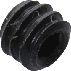 Unbrako - #2-56 UNC, 1/16" OAL, Cup Point Set Screw - Grade 8 Alloy Steel, 0.035" Key - Eagle Tool & Supply