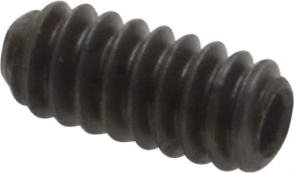 Unbrako - #4-40 UNC, 1/4" OAL, Cup Point Set Screw - Grade 8 Alloy Steel, 0.05" Key - Eagle Tool & Supply