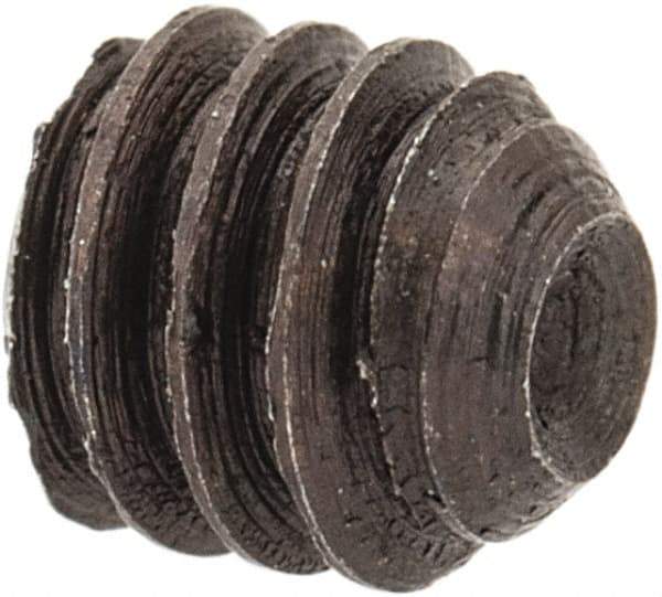 Unbrako - #5-40 UNC, 1/8" OAL, Cup Point Set Screw - Grade 8 Alloy Steel, 1/16" Key - Eagle Tool & Supply