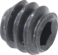 Unbrako - #6-32 UNC, 1/8" OAL, Cup Point Set Screw - Grade 8 Alloy Steel, 1/16" Key - Eagle Tool & Supply