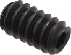 Unbrako - #6-32 UNC, 1/4" OAL, Cup Point Set Screw - Grade 8 Alloy Steel, 1/16" Key - Eagle Tool & Supply