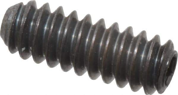 Unbrako - #6-32 UNC, 3/8" OAL, Cup Point Set Screw - Grade 8 Alloy Steel, 1/16" Key - Eagle Tool & Supply