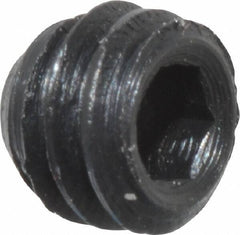 Unbrako - #8-32 UNC, 1/8" OAL, Cup Point Set Screw - Grade 8 Alloy Steel, 5/64" Key - Eagle Tool & Supply