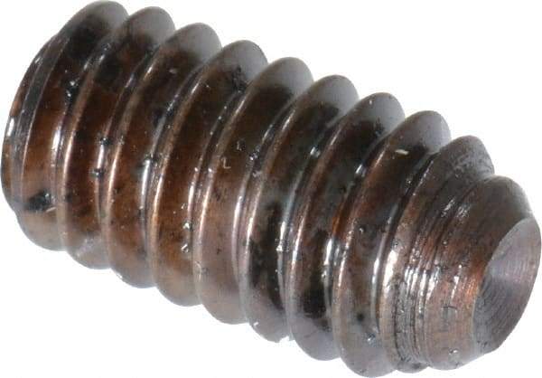 Unbrako - #8-32 UNC, 5/16" OAL, Cup Point Set Screw - Grade 8 Alloy Steel, 5/64" Key - Eagle Tool & Supply