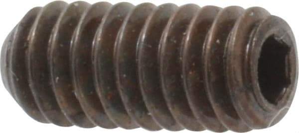 Unbrako - #8-32 UNC, 3/8" OAL, Cup Point Set Screw - Grade 8 Alloy Steel, 5/64" Key - Eagle Tool & Supply