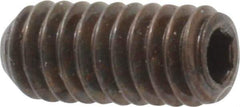 Unbrako - #8-32 UNC, 3/8" OAL, Cup Point Set Screw - Grade 8 Alloy Steel, 5/64" Key - Eagle Tool & Supply