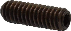 Unbrako - #8-32 UNC, 1/2" OAL, Cup Point Set Screw - Grade 8 Alloy Steel, 5/64" Key - Eagle Tool & Supply