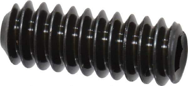 Unbrako - #10-24 UNC, 1/2" OAL, Cup Point Set Screw - Grade 8 Alloy Steel, 3/32" Key - Eagle Tool & Supply
