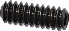 Unbrako - #10-24 UNC, 1/2" OAL, Cup Point Set Screw - Grade 8 Alloy Steel, 3/32" Key - Eagle Tool & Supply
