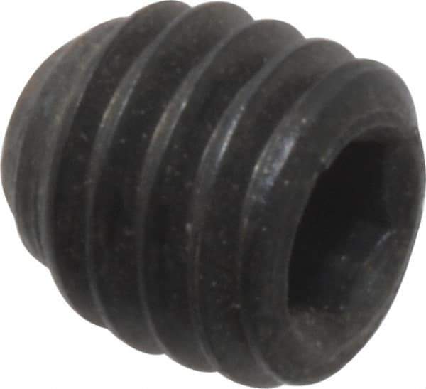 Unbrako - #10-32 UNF, 3/16" OAL, Cup Point Set Screw - Grade 8 Alloy Steel, 3/32" Key - Eagle Tool & Supply