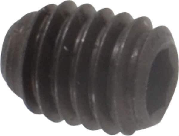 Unbrako - #10-32 UNF, 1/4" OAL, Cup Point Set Screw - Grade 8 Alloy Steel, 3/32" Key - Eagle Tool & Supply
