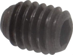 Unbrako - #10-32 UNF, 1/4" OAL, Cup Point Set Screw - Grade 8 Alloy Steel, 3/32" Key - Eagle Tool & Supply