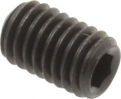 Unbrako - #10-32 UNF, 5/16" OAL, Cup Point Set Screw - Grade 8 Alloy Steel, 3/32" Key - Eagle Tool & Supply
