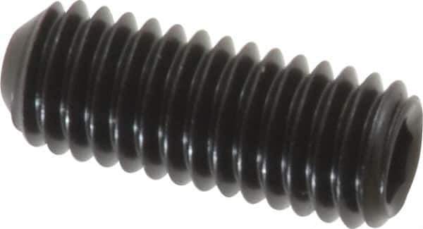 Unbrako - #10-32 UNF, 1/2" OAL, Cup Point Set Screw - Grade 8 Alloy Steel, 3/32" Key - Eagle Tool & Supply
