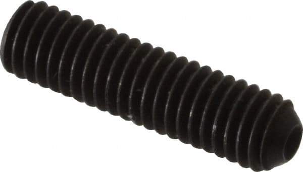 Unbrako - #10-32 UNF, 3/4" OAL, Cup Point Set Screw - Grade 8 Alloy Steel, 3/32" Key - Eagle Tool & Supply