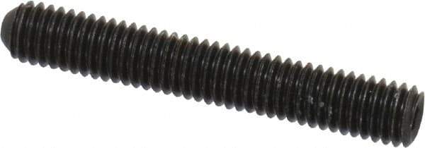 Unbrako - #10-32 UNF, 1-1/4" OAL, Cup Point Set Screw - Grade 8 Alloy Steel, 3/32" Key - Eagle Tool & Supply