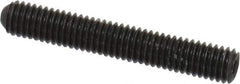 Unbrako - #10-32 UNF, 1-1/4" OAL, Cup Point Set Screw - Grade 8 Alloy Steel, 3/32" Key - Eagle Tool & Supply