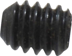 Unbrako - 1/4-20 UNC, 5/16" OAL, Cup Point Set Screw - Grade 8 Alloy Steel, 1/8" Key - Eagle Tool & Supply
