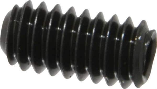 Unbrako - 1/4-20 UNC, 1/2" OAL, Cup Point Set Screw - Grade 8 Alloy Steel, 1/8" Key - Eagle Tool & Supply