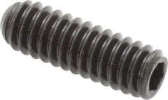 Unbrako - 1/4-20 UNC, 3/4" OAL, Cup Point Set Screw - Grade 8 Alloy Steel, 1/8" Key - Eagle Tool & Supply