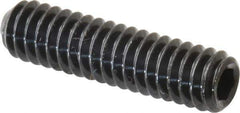 Unbrako - 1/4-20 UNC, 1" OAL, Cup Point Set Screw - Grade 8 Alloy Steel, 1/8" Key - Eagle Tool & Supply