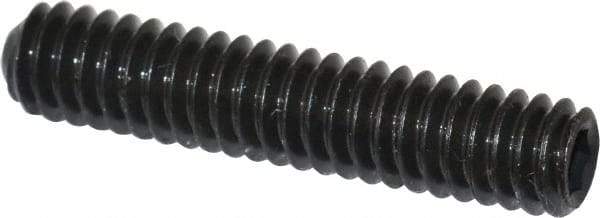 Unbrako - 1/4-20 UNC, 1-1/4" OAL, Cup Point Set Screw - Grade 8 Alloy Steel, 1/8" Key - Eagle Tool & Supply