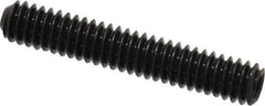 Unbrako - 1/4-20 UNC, 1-1/2" OAL, Cup Point Set Screw - Grade 8 Alloy Steel, 1/8" Key - Eagle Tool & Supply