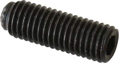 Unbrako - 1/4-28 UNF, 3/4" OAL, Cup Point Set Screw - Grade 8 Alloy Steel, 1/8" Key - Eagle Tool & Supply