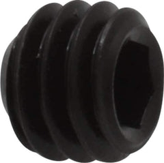 Unbrako - 5/16-18 UNC, 1/4" OAL, Cup Point Set Screw - Grade 8 Alloy Steel, 3/32" Key - Eagle Tool & Supply